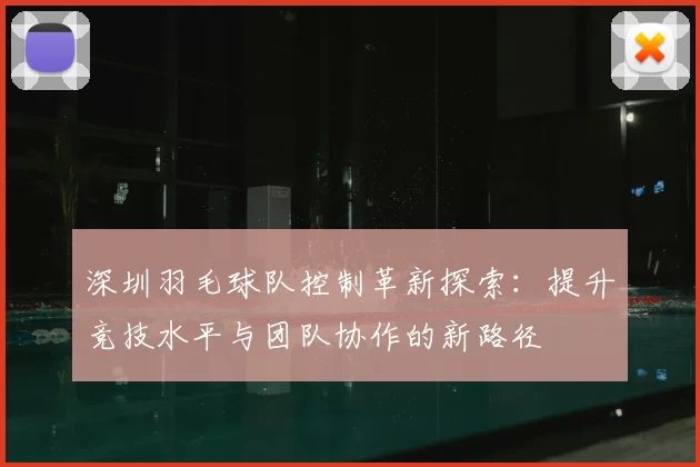 深圳羽毛球队控制革新探索：提升竞技水平与团队协作的新路径