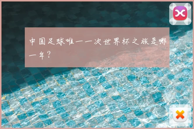 中国足球唯一一次世界杯之旅是哪一年?