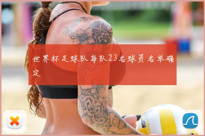 世界杯足球队每队23名球员名单确定